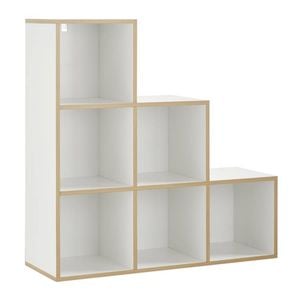 Janet Stepped Display Unit Shelving 90W x 90h White
