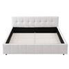 Artiss King Bed Frame with Charging, LED Lights & Tufted Headboard