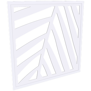 ProtectorAl 300 - 940 x 300 - 940mm Surfmist Palm Framed Composite Decorative Panel