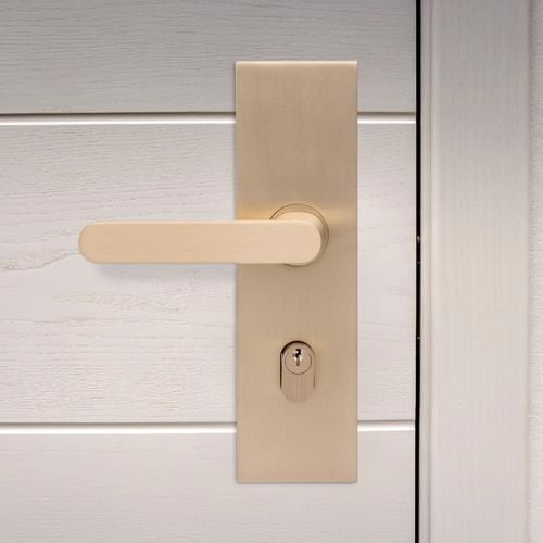 Featuring the Almeri Entry Pro 3.0 in Brushed Brass