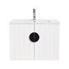 CIBO 600mm White Freshwater Wall Hung Bathroom Vanity With Black Handle