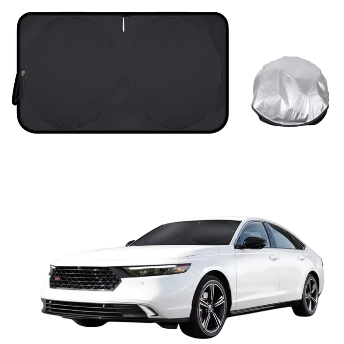 Front Windscreen Sun Shade for Honda Accord 2024 - Current (e:HEV RS) - Standard 150 x 85 cm - Black