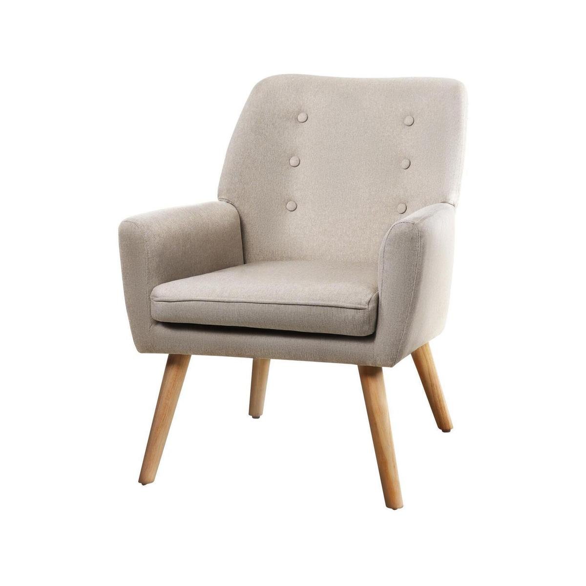 Oikiture Armchair Linen Tub Chairs Beige Bunnings Australia
