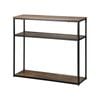 Oikiture Console Table Metal Wooden