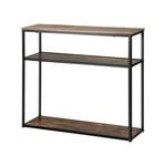 Oikiture Console Table Metal Wooden