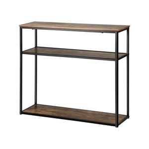Oikiture Console Table Metal Wooden