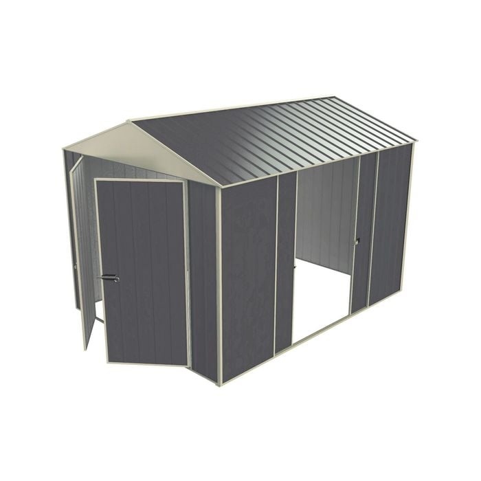 Build-a-Shed 2.3 x 3.0 x 2.3m Gable Double Sliding Side Door Shed - Grey