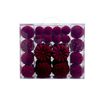 Catzon 48 Pcs Velvet Christmas Balls Flocked Shatterproof Baubles for Holiday Wedding Party-Wine Red