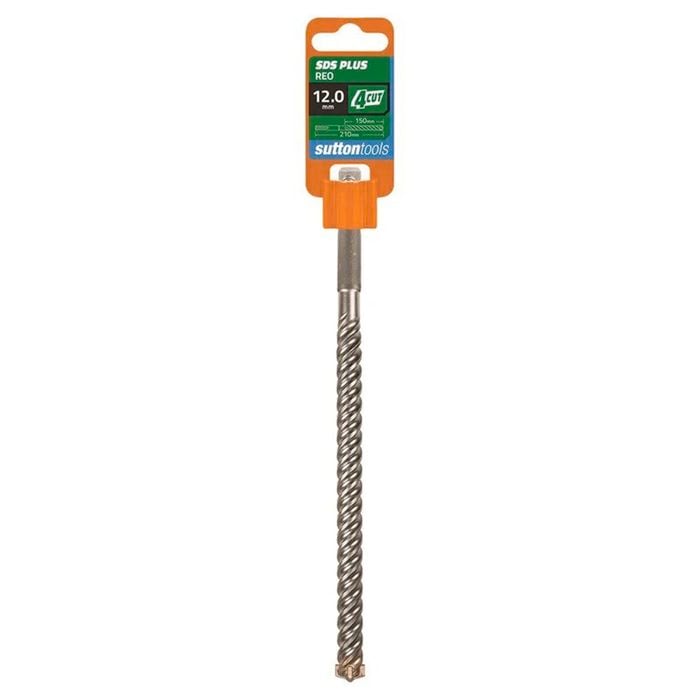 Sutton Tools 12.0 x 210mm 4 Cut SDS Plus Masonry Drill Bit