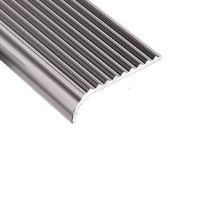 Roberts 45mm x 2m Silver Bullnose Stair Tread