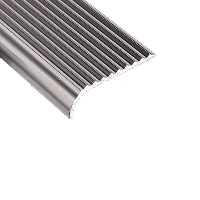 Roberts 45mm x 2m Silver Bullnose Stair Tread