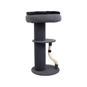 Charlie's Extra Higher Cat Tree Scratching Tower With Snuggle Bed Dark Grey & Black 49x49x99cm
