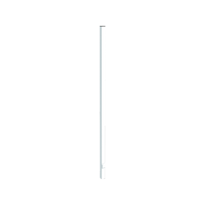 ProtectorAl 50 x 50 x 2100mm Pearl White Aluminium Pool and Garden In-Ground Fence Post with Cap