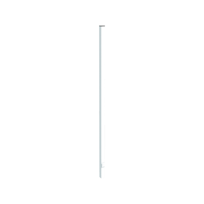 ProtectorAl 50 x 50 x 2100mm Pearl White Aluminium Pool and Garden In-Ground Fence Post with Cap