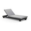 Santorini Outdoor Aluminium Sun Lounge In Charcoal