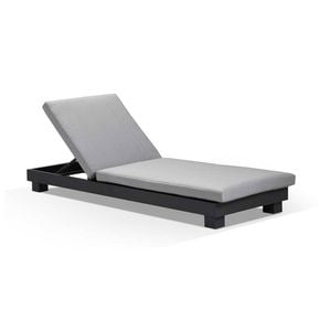 Santorini Outdoor Aluminium Sun Lounge In Charcoal