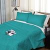 Ramesses 3 Piece Ultrasonic Comforter Set Queen Teal