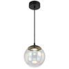 Telbix Aurora Modern Pendant Hanging Lamp Light Metal Glass Black Gloss Matte