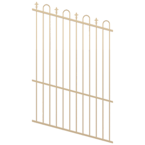 ProtectorAl 0350-1200W x 1800H Primrose Loop & Spear Top Pool Fence Panel Raked Up to 15º