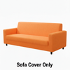 Anyseat 4 Seater Sofa Cover Plain Orange Style And Protection For Living Room Sofa Chair Elastic Stretchable Slipcover