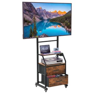 Advwin Mobile Rolling TV Stand for 32‑55 Inch TV with Wheels