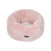 Baxter Bone Pink Faux Fur Plush Donut Pet Bed - Large