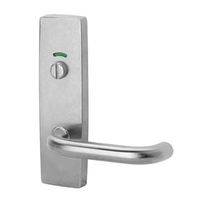 Lockwood Satin Chrome 1800 Series Exterior Square End Privacy Indicating Emergency Turn & Lever