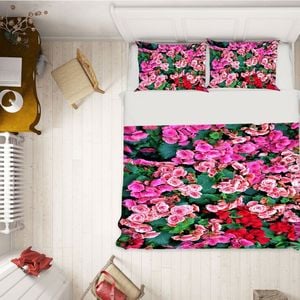 3D Rose Garden 316 Bed Pillowcases Quilt King Single Size