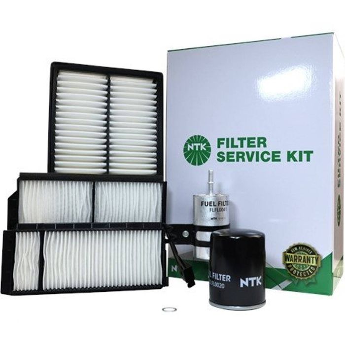 NTK Complete Filter Service Kit for Mazda 3 BK Hatch/Sedan 2003-2009 2.0L | Air, Oil, Fuel, Cabin Filter