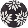 Handmade Round Wool Rug-Transit 6330-Brown-100x100cm