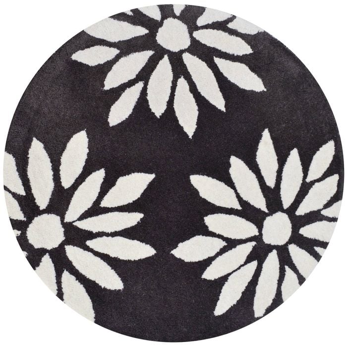 Handmade Round Wool Rug-Transit 6330-Brown-100x100cm