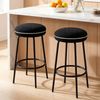 BRIBRION Bar Stools Set of 2 Modern Counter Kitchen Island Boucle Black