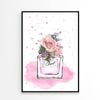 Pink Colored Flower Perfume  Print 100% Australian Made 60x90cm  (Poster)