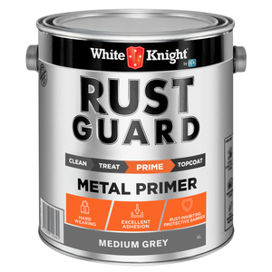 White Knight Rust Guard 4L Medium Grey Metal Primer Paint
