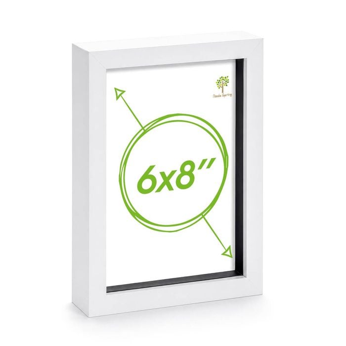 Nicola Spring Acrylic 3D Box Photo Frame - 6" x 8"