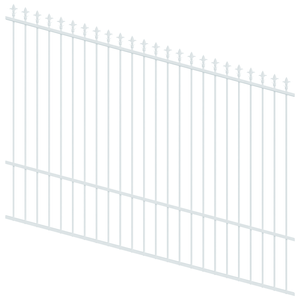 ProtectorAl 1201-2400W x 1800H Pearl White Spear Top Pool Fence Panel Raked Up to 15º