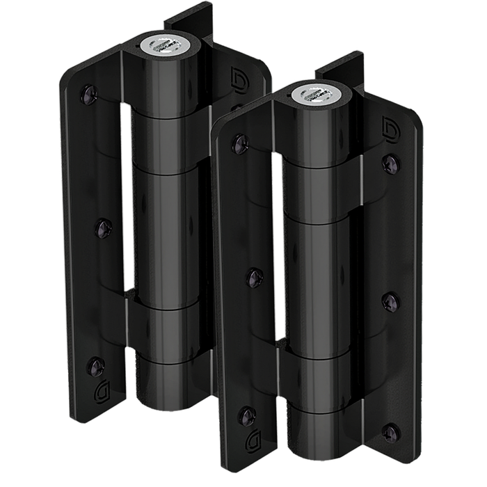 D&D Technologies KwikFit Self-Closing Aluminium Hinges Black 