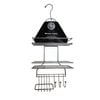 Barelli Chrome Bathroom Shower Caddy with Hooks
