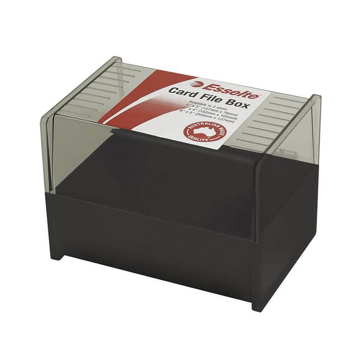 Esselte SWS System Card Box (Black) (6x4")