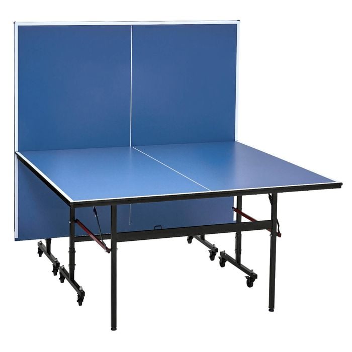 VEVOR Ping Pong Table Tennis Blue Foldable for Game Indoor with Clamp Net