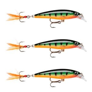 3x Rapala 4cm X Rap Jerkbait/Slashbait Hard Body Fishing Lures - Perch