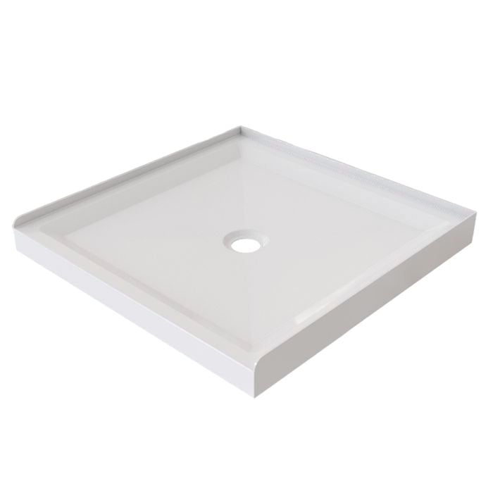 Stein 1000 x 1000mm White 3-Sided Acrylic Shower Tray 