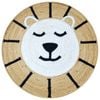 Handmade Kids Jute Round Rug-Simba 1144-Natural-100x100cm