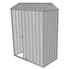 Build-a-Shed 0.8 x 1.5 x 2.1m Gable Single Sliding Side Door Shed - Zinc