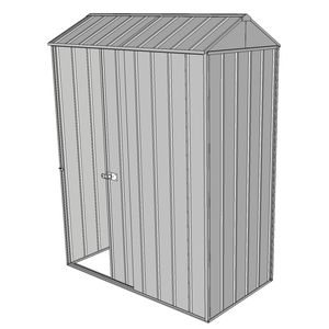Build-a-Shed 0.8 x 1.5 x 2.1m Gable Single Sliding Side Door Shed - Zinc