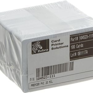 Zebra Premier Id Card - Printable - 53.85 Mm X 85.85 Mm Length - White - Polyvinyl Chloride (pvc) - 500 Pack