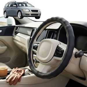 Australian Goose Steering Wheel Cover for Volvo V50 2004 - 2012 (Manual) Circle Black