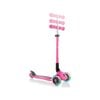 Globber Primo Lights Foldable Kids Scooter Deep Pink 3+