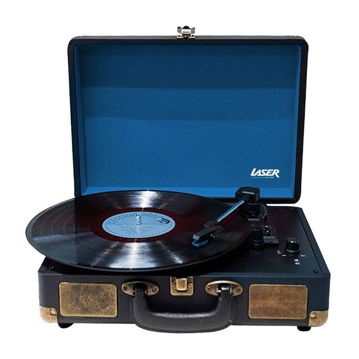 Laser Turntable With Speaker Bluetooth (Black)
