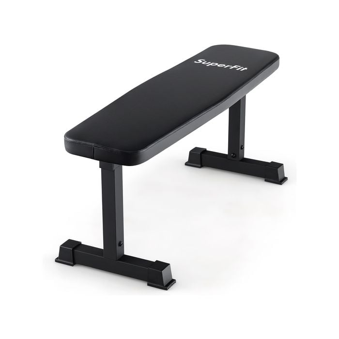 Costway Flat Weight Bench Workout Fitness Equipment Black